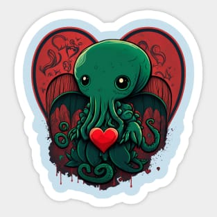 Cthulhu Love Sticker